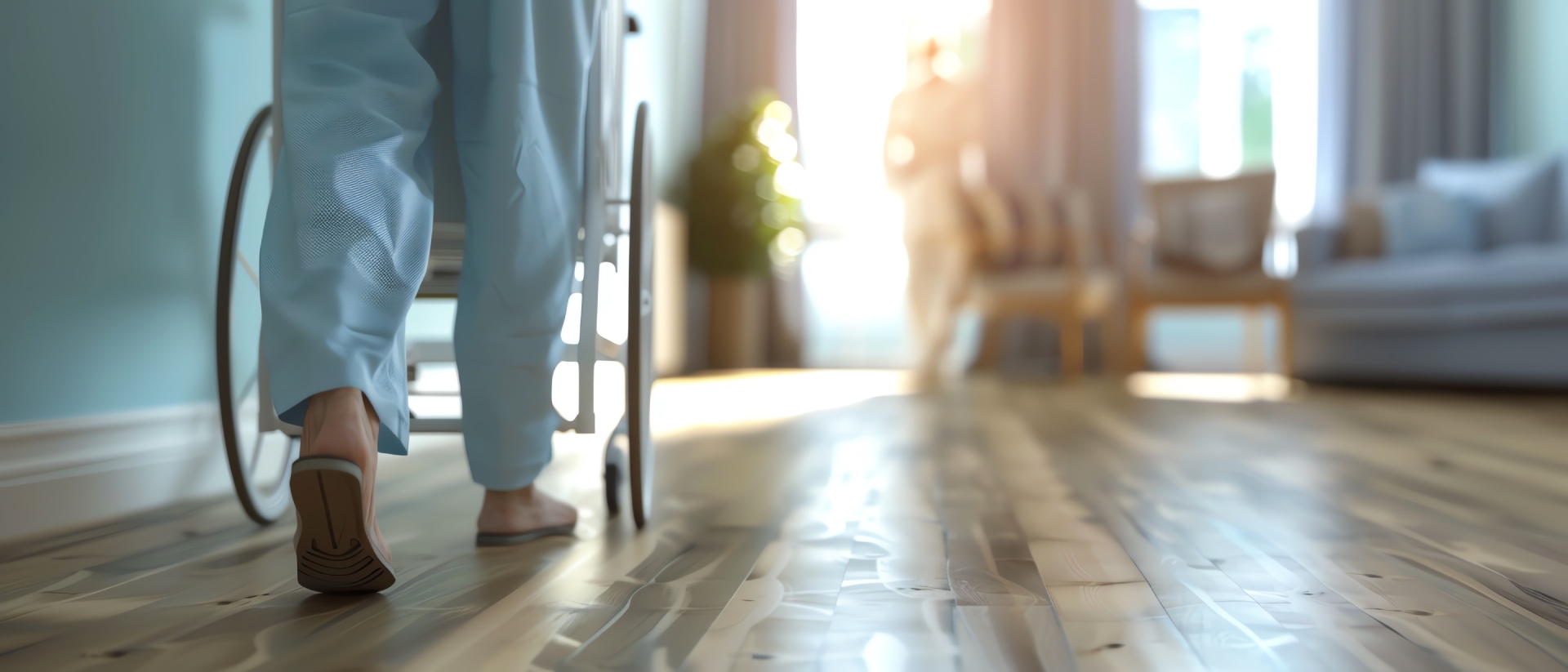 Nursing Home Negligence - Person walking using a walker - The Pagan Law Firm